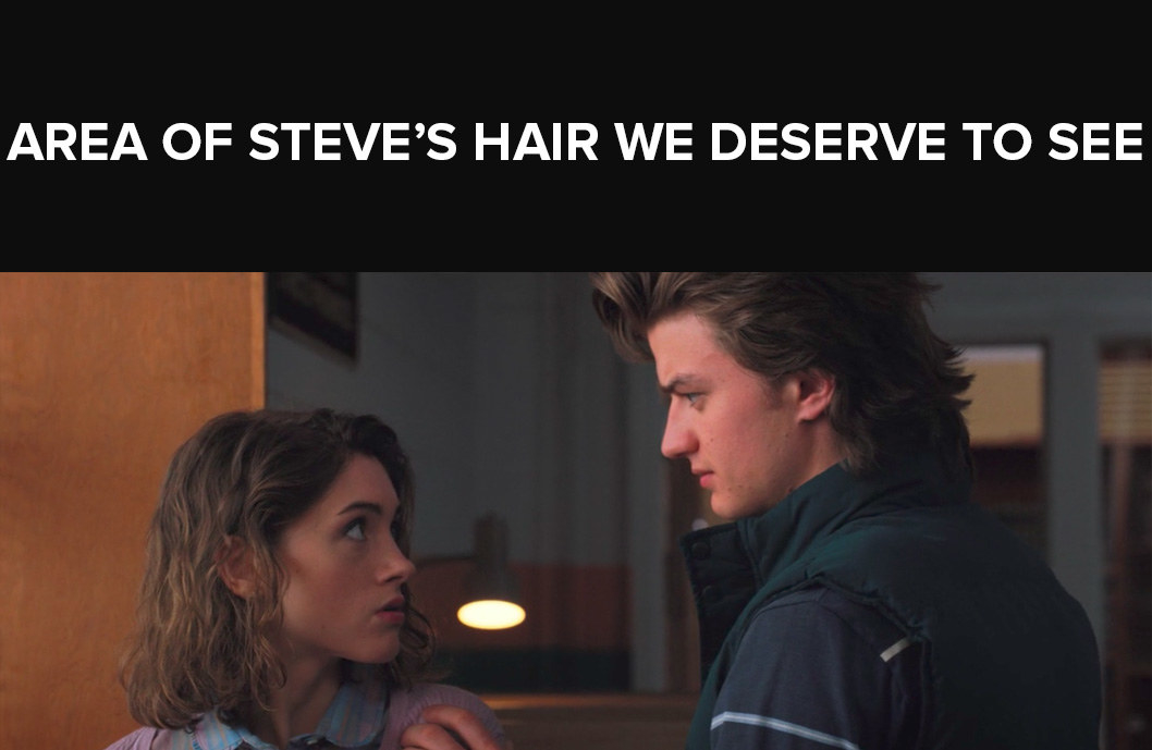 We Have Now Reached The Peak Of Steve Harrington S Hair In Stranger Things 2 - steve harrington closest roblox hiar