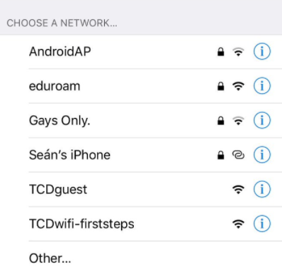 I don't have the password for this Wifi network.