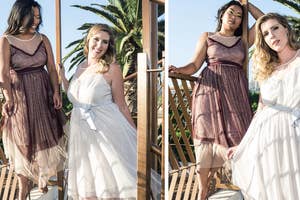 one size fits all bridesmaid dress buzzfeed We Tried A One-Size-Fits-All Bridesmaid Dress And Proved That It Isn't A Myth