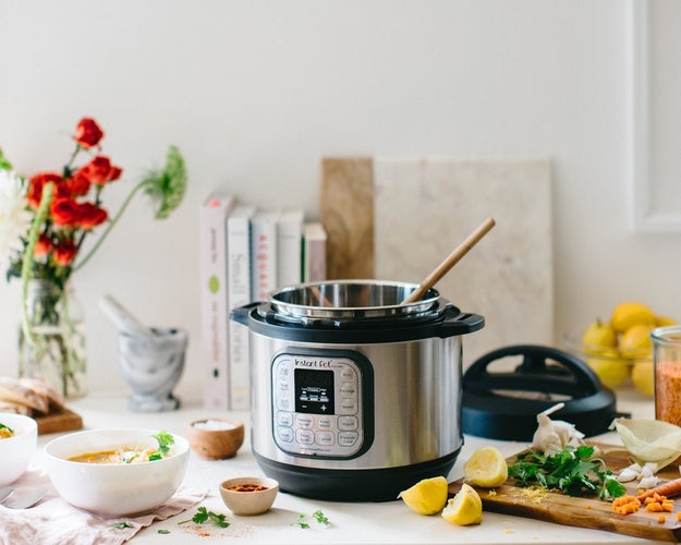 And an almighty Instant Pot, which does just about anything you want it to. It's a pressure cooker, slow cooker, rice cooker, steamer, sauté pan, yogurt maker, and food warmer all rolled into one nifty appliance.