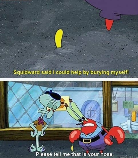 funny spongebob pictures with dirty words