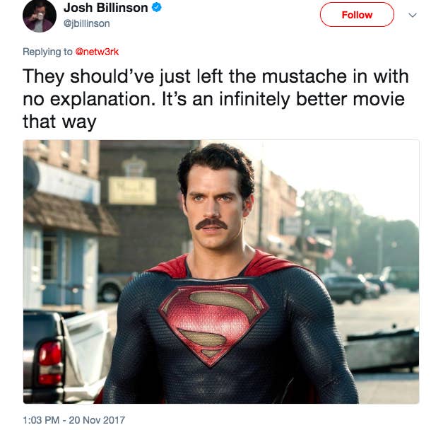 Tell Us What You Think About Henry Cavill's CGI Removed Mustache in 'Justice League'