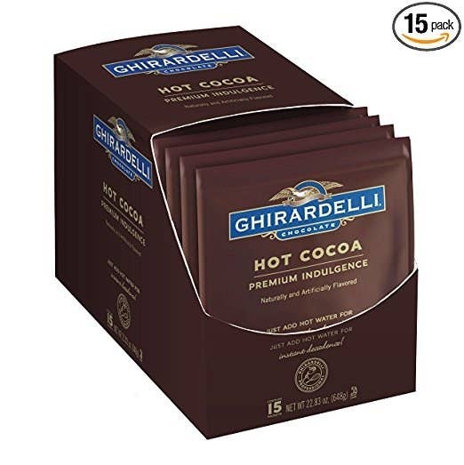 This stuff is delish. Promising review: "My family has a new favorite hot chocolate. I will definitely buy again. Very rich, and great flavor." —JonPrice: $10.77