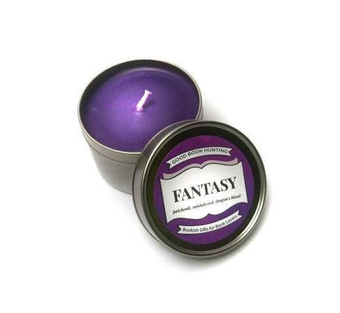 A fantasy-scented candle, for lovers of dragons, magic and smoke.(Actual scent: patchouli, sandalwood, dragon's blood)Good Book Hunting