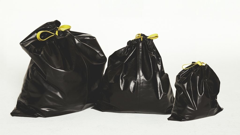 Balenciaga Trash Bag Leather Tote Bag - Black