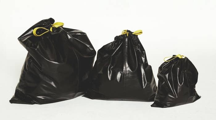 This leather bin bag costs $423 and yes, fashion is literally trash