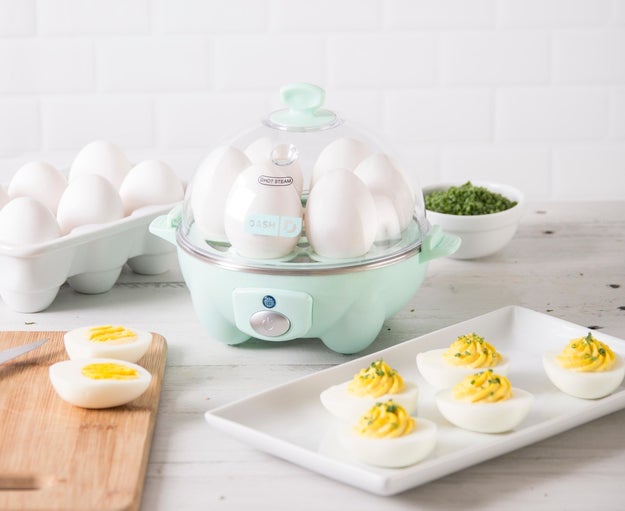 An egg cooker for making six hard-boiled, soft-boiled, or poached eggs in under 10 minutes. You can even use it to cook an omelet!