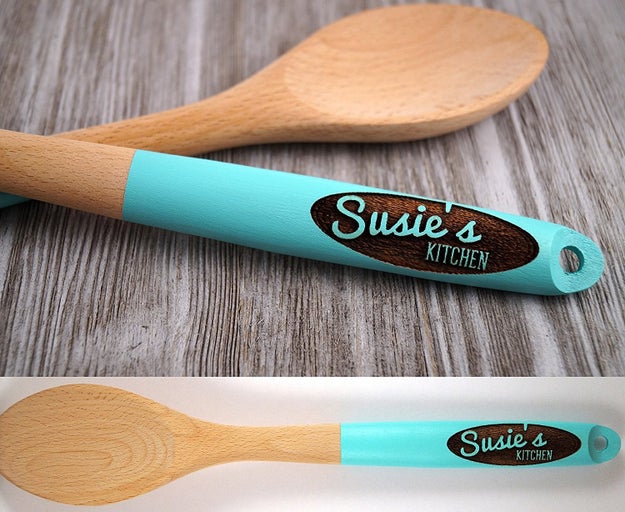 A personalized wooden spoon to really ~stir up~ heartfelt feelings.