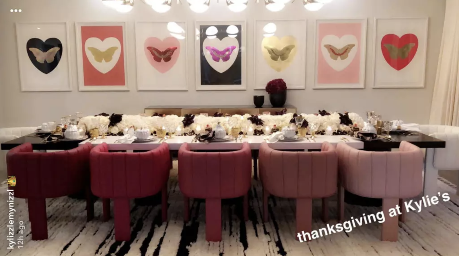 kylie jenner pink chairs