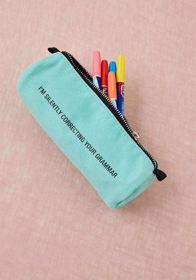 A pencil case that does all the talking for anyone who's petty AF.