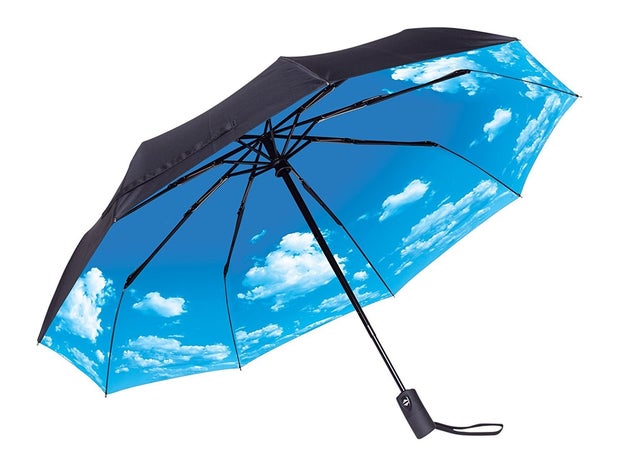 A collapsible *sunny* umbrella for making skies look blue, even when they're gray.