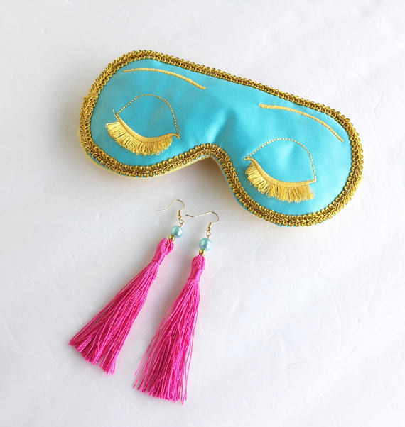 Some earrings and a sleep mask for those who want to emulate queen Madeline Martha Mackenzie.