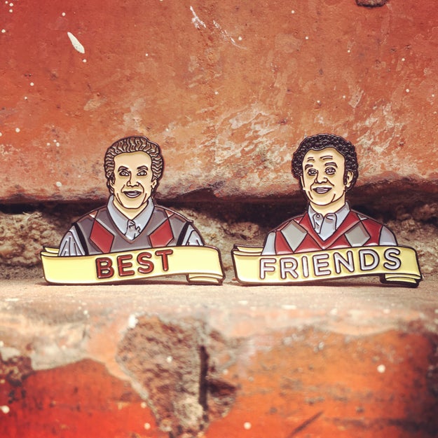 A pair of matching Step Brothers enamel pins to award to the person you just said "did we just become best friends?" to.