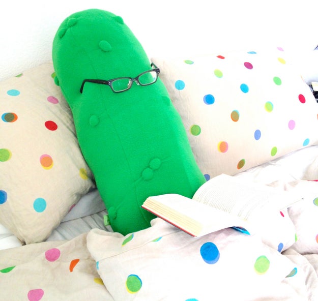 A pickle body pillow because your friendship is a really big dill.