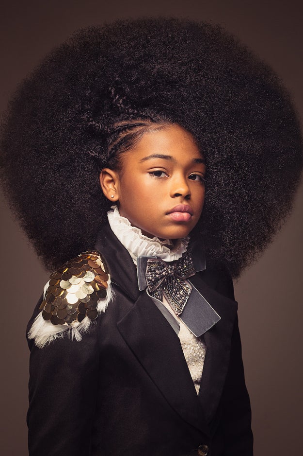 This is Zoi. She and a bunch of equally fly kids were photographed for AfroArt, a stunning photo series shot and styled by Kahran and Regis Bethencourt of CreativeSoul Photography. The husband and wife duo have a reputation for capturing adorable images that go viral.