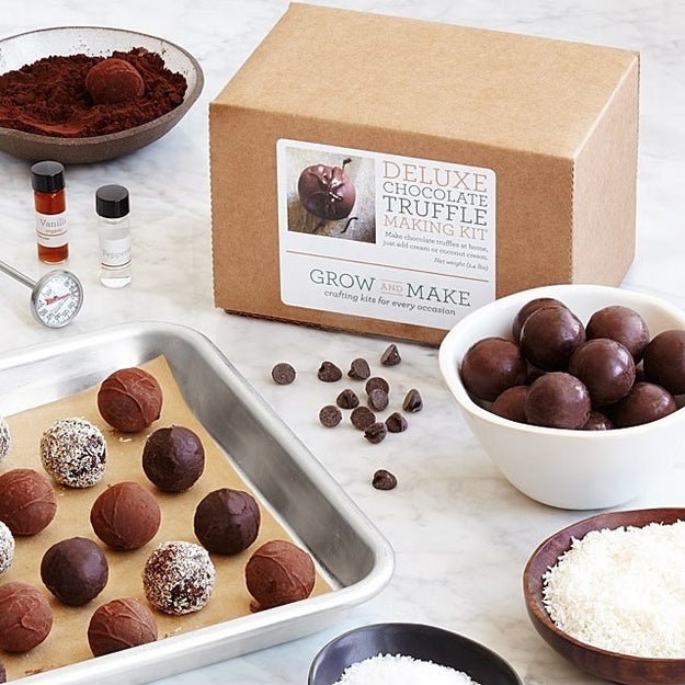 Melt-in-your-mouth dark chocolate truffles for the friend whose sweet tooth rivals that of Augustus Gloop's.