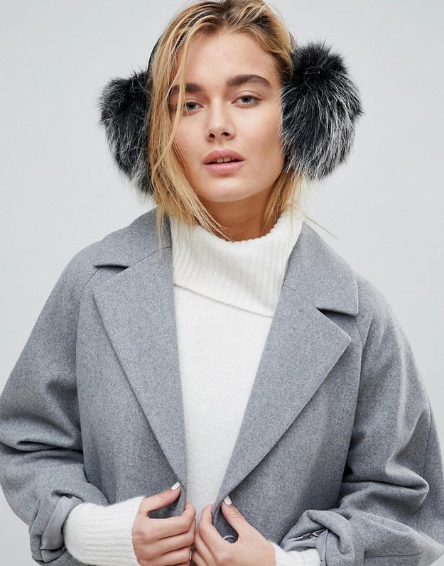 A pair of stylish faux-fur earmuffs you'll be tempted to keep for yourself because they're just so damn FLUFFY.