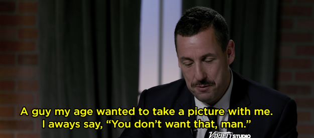 Adam said he also has an approach to avoid taking selfies.