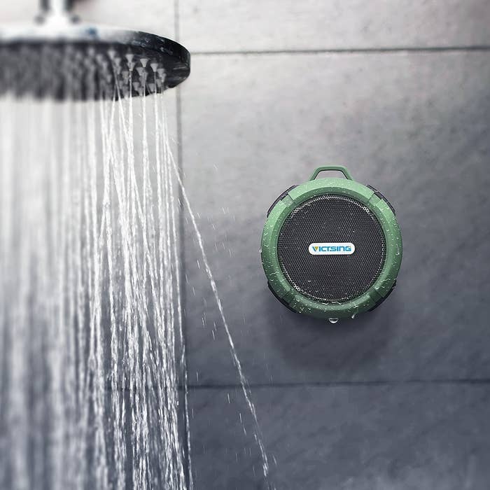 They can even bring it to the beach, pool, or a party to listen to songs from their phone without worrying about liquid damage. Speaker comes with a rechargeable battery that can last up to six hours."The last one I had didn't have good sound quality and my phone speaker isn't loud enough to hear over my shower." —hipsterfoxGet it from Amazon for $15.99+ (available in three colors).