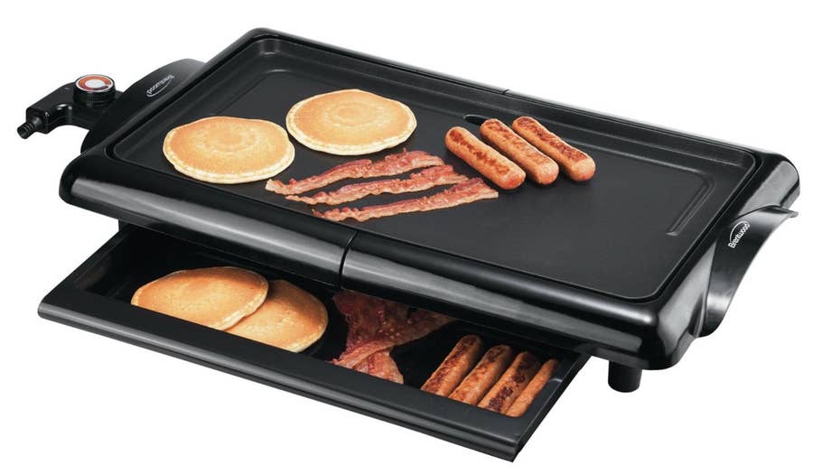 Chefman Electric Griddle, Fully Immersible and Dishwasher Safe Features,  Adjustable Temperature Control Allows for Versatile Cooking and Removable
