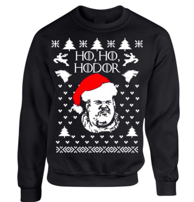 An ugly Christmas sweater, because you're gonna ugly-cry every time you wear it and remember the fate of your favorite medieval doorman.