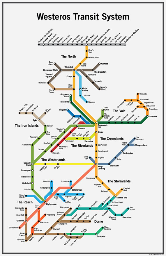 A transit map of Westeros can help you keep track of Daenerys mad concurring all them subway stops.