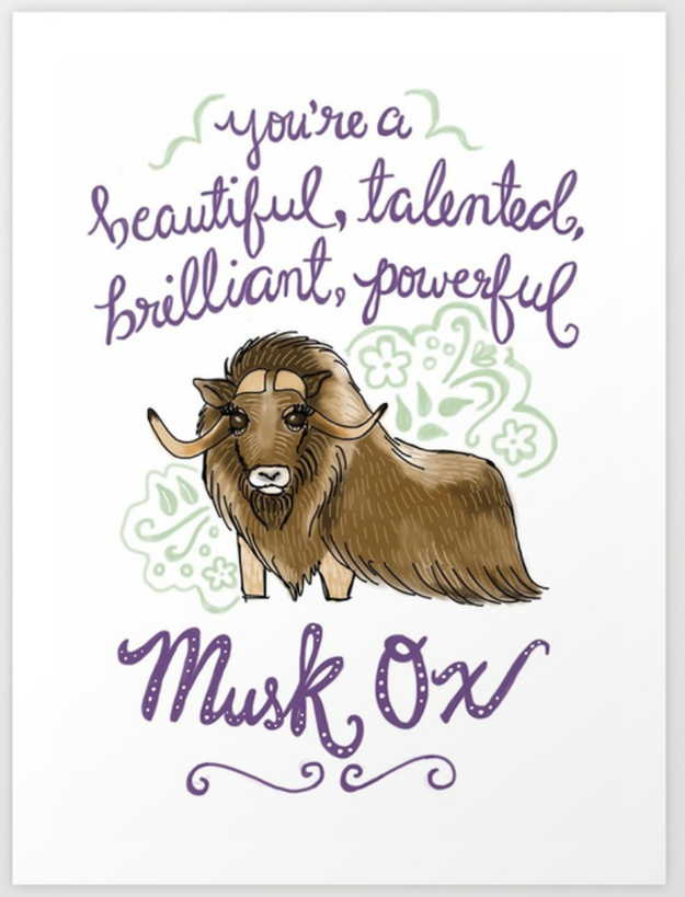 A print with one of Leslie's best compliments.