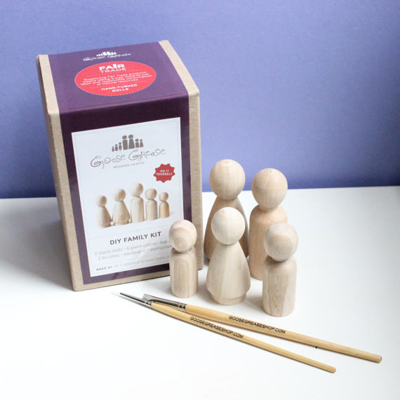 Adorable handcrafted wooden dolls that your parents will proudly display on top of your living room mantle.