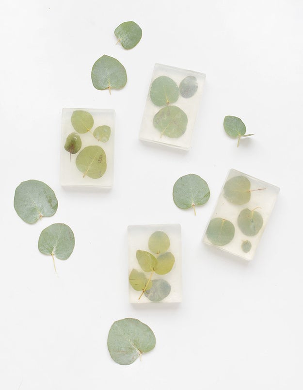 Refreshingly simple eucalyptus soap bars to add a ~sprig~ of relaxation to someone's day.