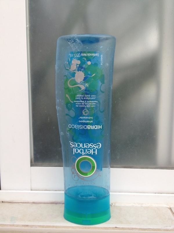 Storing shampoo bottles upside down so you can use every last Herbal Essence drop: