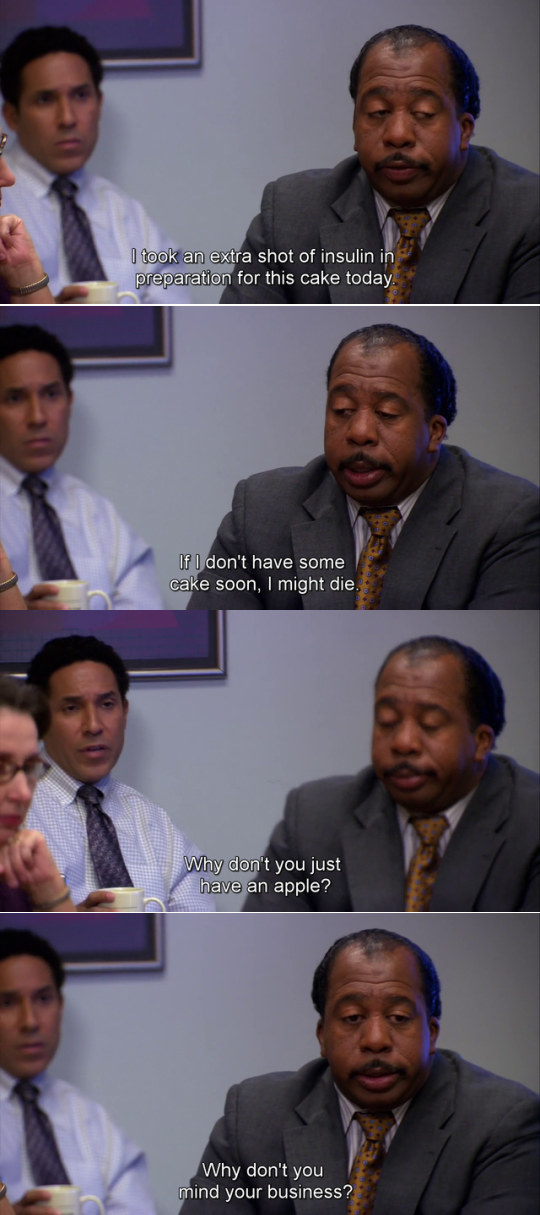 When Stanley was just trying to have a slice of cake: