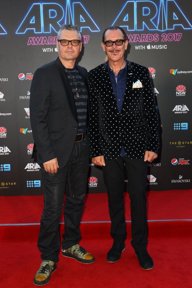 Jon Farriss and Kirk Pengilley of INXS