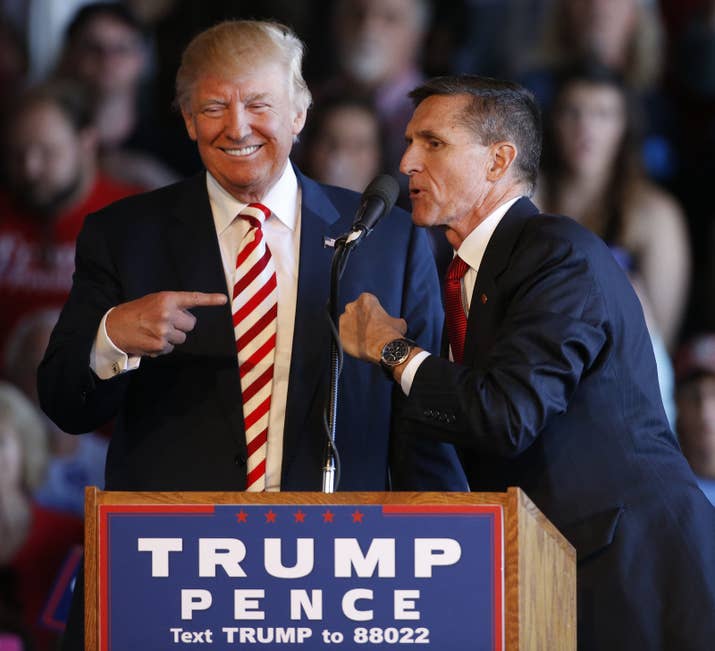 Trump and Flynn on the campaign trail in October 2016