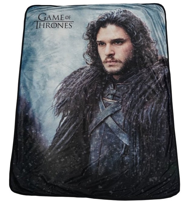 A fleece blanket sure to keep you warm, even when there is snow.