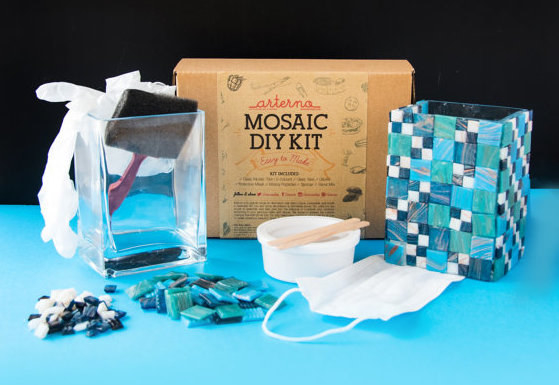 A mosaic kit to create a snazzy glass vase that's the furthest thing from ordinary — hello, dinner party centerpiece!