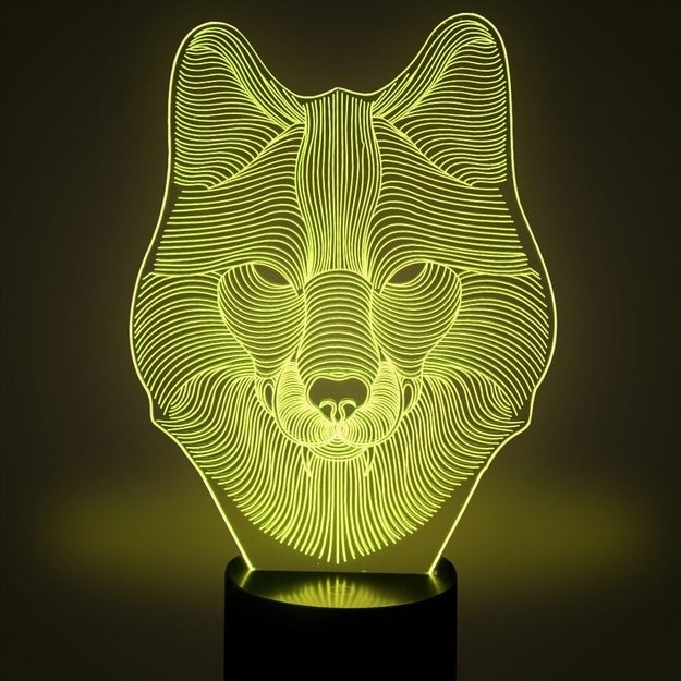 A 3D wolf lamp that'll be almost as legit as having a direwolf of your own.