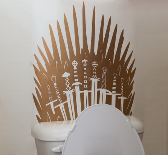 A stately decal for your porcelain (I mean iron) throne.