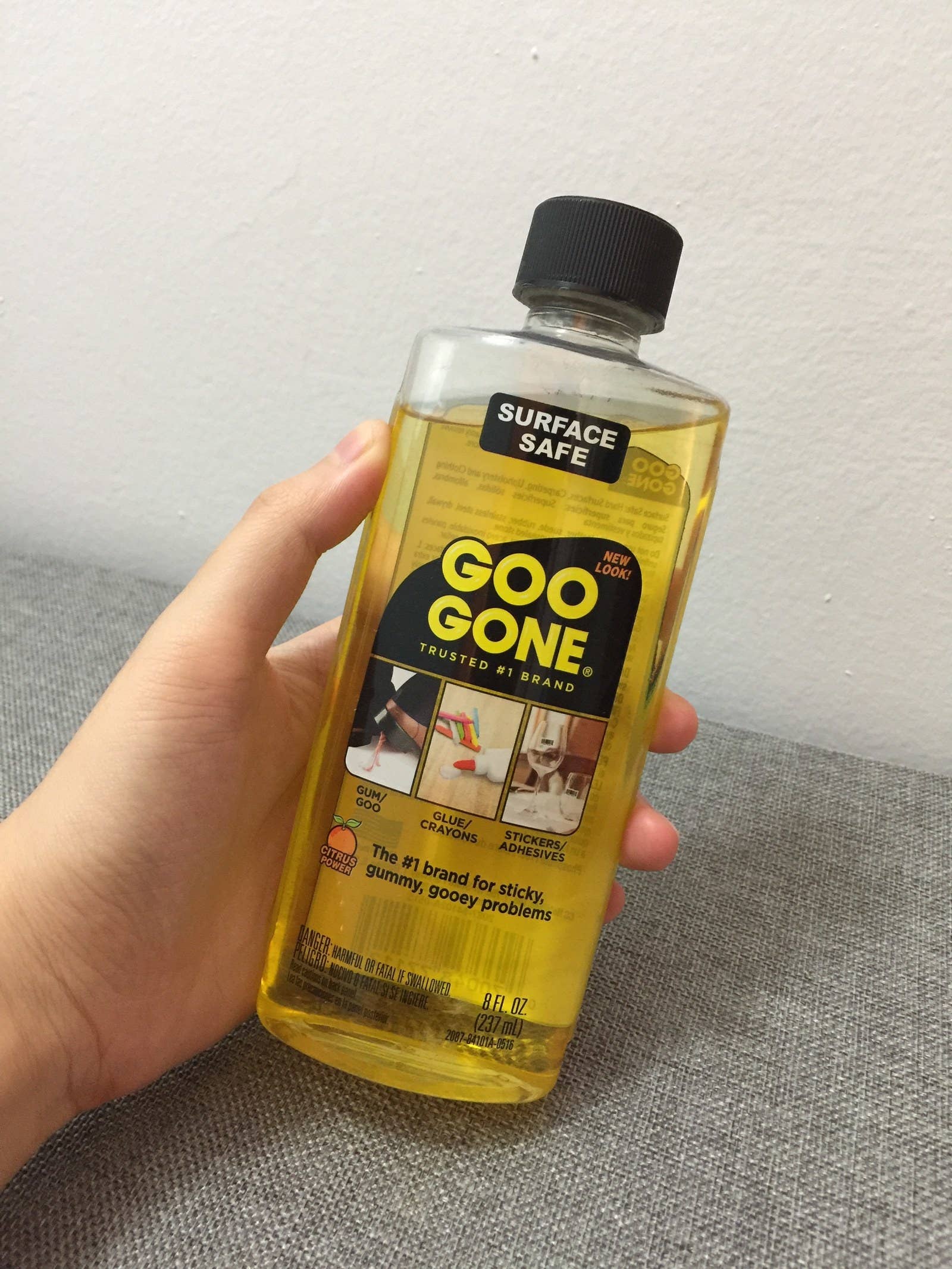 Goo Gone 2087 Goo and Adhesive Remover, 8 oz Bottle, Liqu