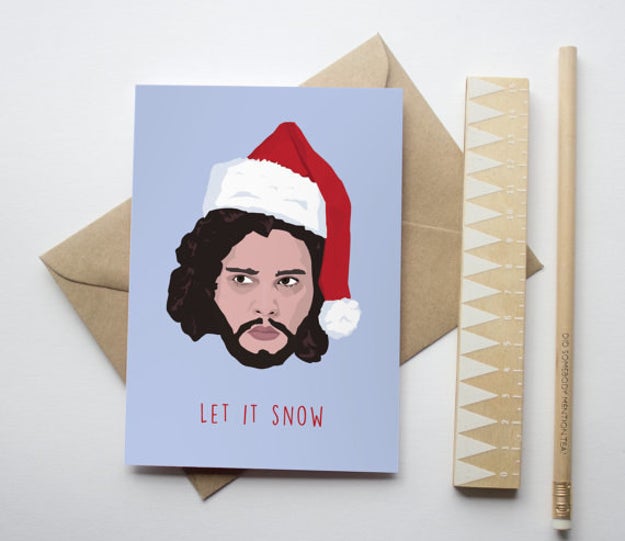 A Christmas card with a pun sure to live on forever (according to the laws of season six).