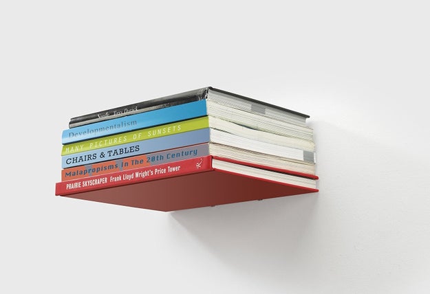 An invisible bookshelf for the ultimate minimalist look.