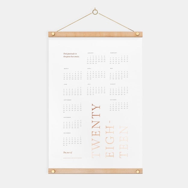 A minimalist wall calendar your family can quickly refer to, but won't be able to muss up with their dentist appointments.