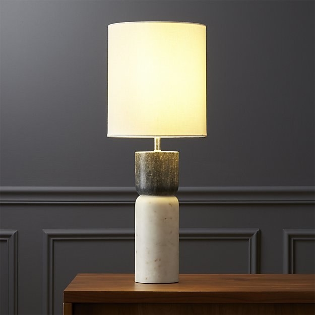 A stacked marble lamp with some real gravitas that can match all kinds of decor schemes. (I know.)