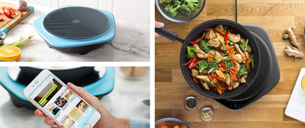 A Tasty One Top, an all-in-one cooktop that'll pair with your phone (and the Tasty app) so you can take each recipe step by step — it even adjusts the temperature and power settings to match each part of the recipe perfectly.