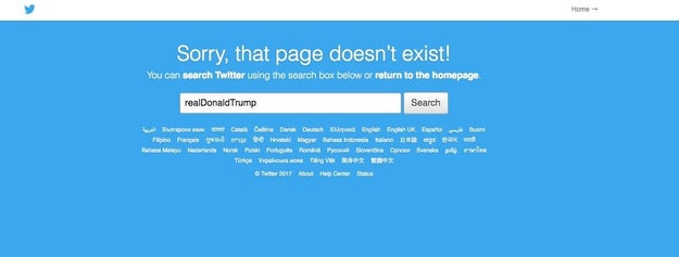 President Donald Trump's personal Twitter account @realDonaldTrump disappeared for several minutes Thursday evening after it was deactivated by a Twitter employee.