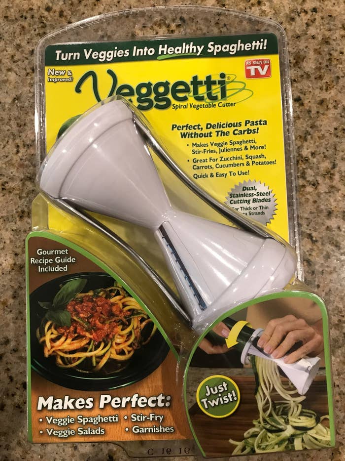 Veggetti Spiralizer, Spiral Vegetable Cutter, Vegetable Noodle Maker, as  Seen On TV, White Plastic