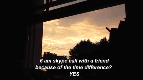 Texting someone "Good morning!" and them not responding for three hours is quite the adjustment.