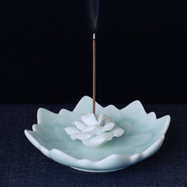 A lotus incense burner you'll put to use by finally wafting your way through that bundle of incense sticks you bought at a steal.