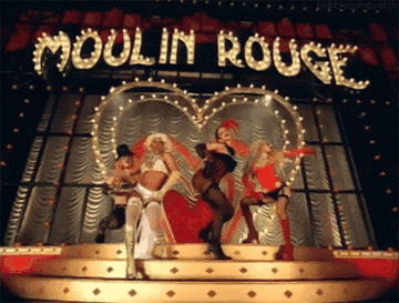 Christina with Lil&#x27; Kim, Mya, and Pink at the Moulin Rouge