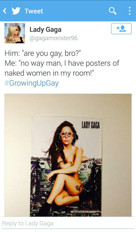 在某人# x27;年代Lady Gaga海报的房间