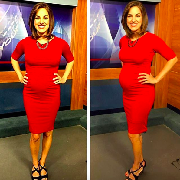 Most recently, Union posted this photo of Augusta News 12 and NBC 26 Evening Anchor and Investigative Reporter Laura Warren, who was body shamed at 20 weeks pregnant. A viewer left her a voicemail, saying that she looked "disgusting" and needed to "buy some decent maternity clothes so you don’t walk around looking like you got a watermelon strapped under your too tight outfits."